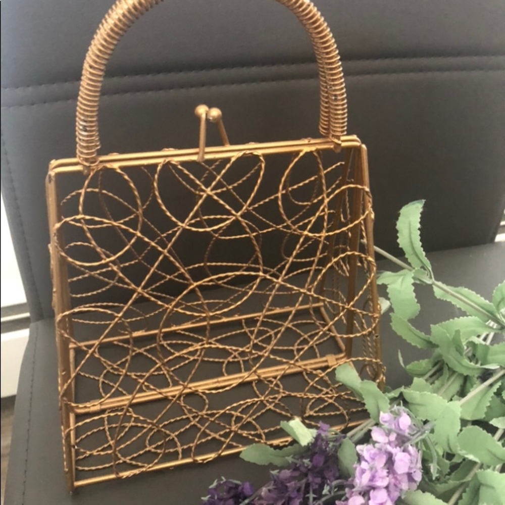 Metal Gold Purse Decorative